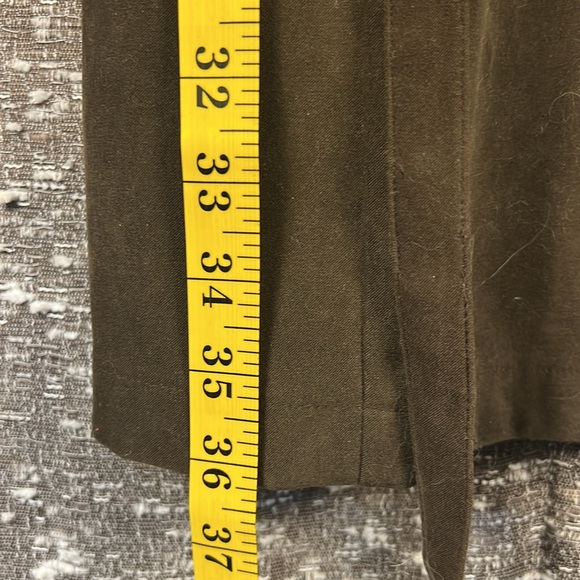 Annex Tara Shirt Button Up Dress‎ Velvet Feel Brown with Waist Tie Size 6 Petite - Picture 2 of 9